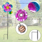 Viveta 2 Pack Wind Spinners With Metal Stake, 28.7 Inches Outdoor Garden Pinwheels Spinners Purple Flower Shape Design For Yard