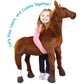 TigerHart 3 Foot Plush Pony - Thoroughbred Horse Stuffed Animal, White, Foam-Wrapped Wires