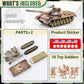 Maozyhomie 1:72 Ww2 Army Tank And Army Men Toys Playset, 2Pc Us Desert Tan Tank-2 Models With 10Pc Toy Soldiers, Rotating Turret