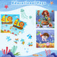 Sannix 12 Pack Wooden Jigsaw Puzzles With 12 Organize Bags, Ocean And Space Toddlers Puzzles For Kids Ages 3 4 5, Party Favors Educational Learning Travel Toys For Boys Girls
