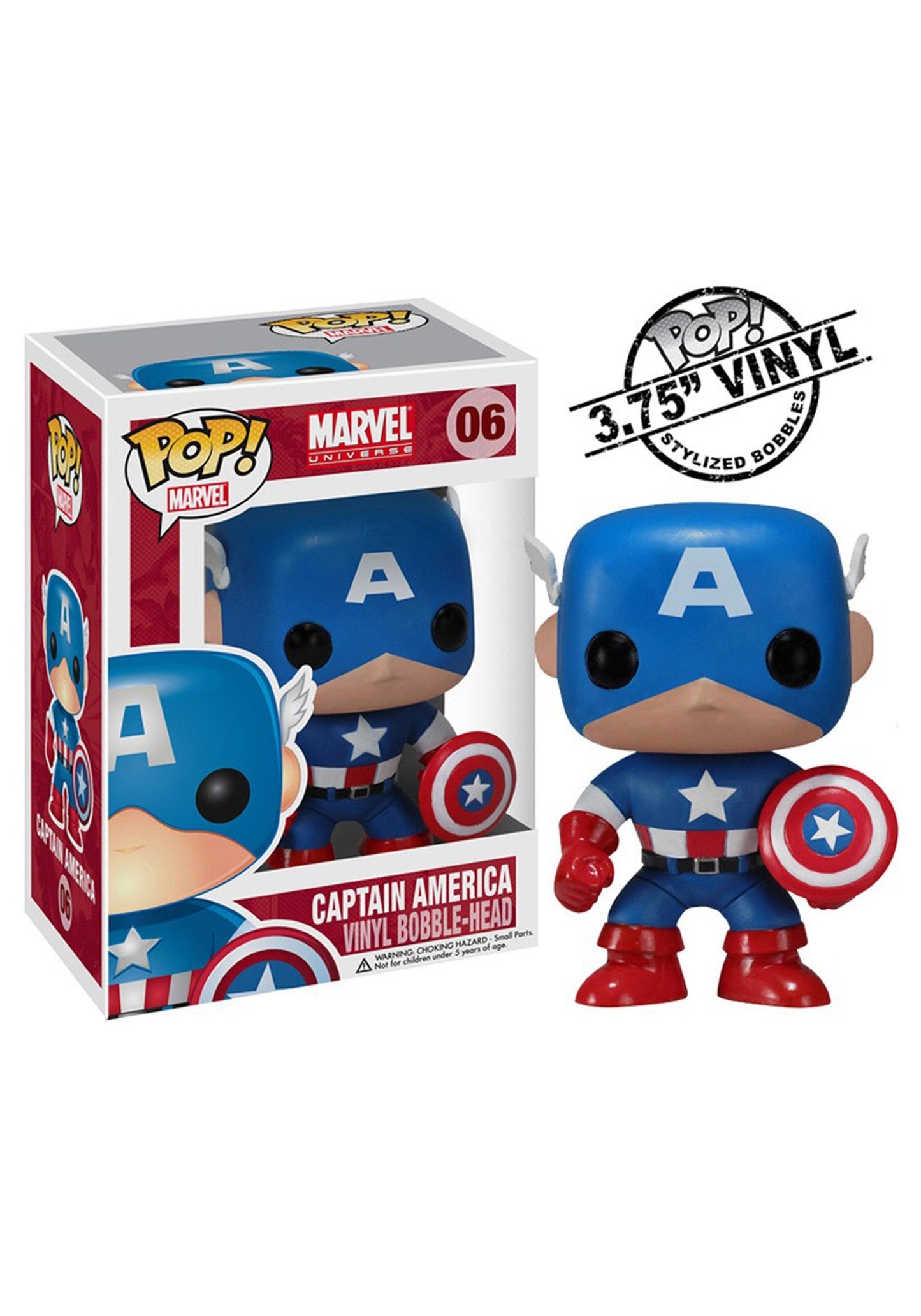 Funko Marvel Captain America Pop Vinyl Figure,Multi,3.75 Inches