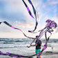Kizh Kite Octopus Large Frameless Soft Parafoil Kites 157 Inchs Long Tail Easy To Fly For Adults Kids Outdoor,Activities,Beach Trip Great Gifts To Kids Build Childhood Priceless Memories(Purple)