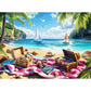 300 Pieces Puzzle for mature-themeds  Beach Treasure Puzzle 300 Pieces Jigsaw Puzzles for mature-themed Kids Elderly  Summer Sea Puzzles Game mature-themed Puzzles Family Challenging Game Home Decor Gift Toy 20.5x15 in