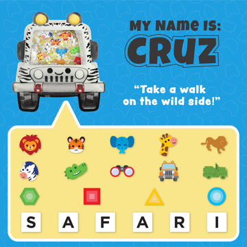 Bizyboo - The Original Seek & Find Plush - Hidden Object Search Problem Solving Educational Matching Game For Kids 2 And Up - 2 Pack (Cruz & Papa Pizza)