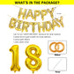 Shuntai 81St Birthday Decorations For Men Women 81 Balloon Numbers Gold Jumbo Number 18 Foil Mylar Balloons With Letters Happy B