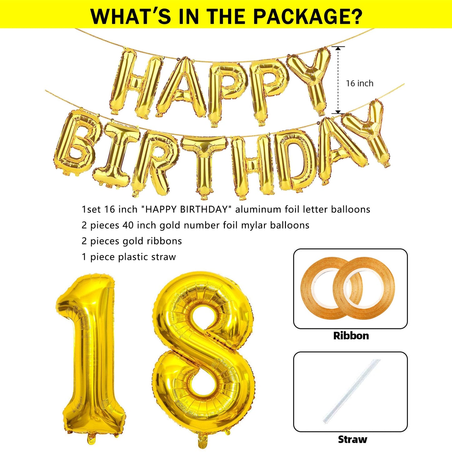Shuntai 81St Birthday Decorations For Men Women 81 Balloon Numbers Gold Jumbo Number 18 Foil Mylar Balloons With Letters Happy B