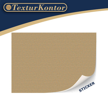 3 Sheets Self-Adhesive Brick Wall Cladding For Dollhouses Scale 1:12 (Ochre)