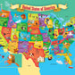 Masterpieces 60 Piece Educational Jigsaw Puzzle For Kids - Usa Map State Shaped - 16.5'X12.75'