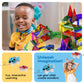 Picassotiles 128 Piece Magnetic Race Track Toy Car Tracks Set Toddlers Magnet Building Blocks Tiles Sensory Toys For Kids Includ