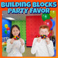 Bedwina Mini Building Block Notebooks, Assorted Brick Styles, Pocket Size, Bulk of 32, Plastic Spiral Notepads for Kids’ Parties and Rewards