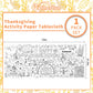 Family Fun Thanksgiving Activity Poster - 31.5 X 72 Inches, Turkey-Themed Thanksgiving Day Party, Versatile Paper Coloring Banne