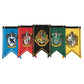 CON*QUEST Harry Potter House Banner Flag Set - 5 Multi-Colored Polyester Flags, 12'' x 20'', Includes Hogwarts, Gryffindor, Slytherin, Ravenclaw