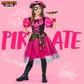 Spooktacular Creations Halloween Costumes for Girls  Kids Pirate Costume  Magenta Pirate Dress for Toddler Girls Halloween Pirate Princess Role Play Parties(Small(5-7 yrs))