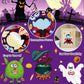 DECYOOL 36 Pack Halloween Stickers, Halloween Make a Face Stickers Vampires Witches Ghost Make Your Own Stickers for Halloween C