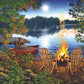 Springbok'S 1000 Piece Jigsaw Puzzle Lakeside Canoe - Made In Usa - Unique Cut Pieces