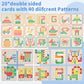 Zycolo Montessori Tangram Educational, Geometric Shapes Puzzle Toys with 120Pcs Wooden Puzzle Blocks and 20Pcs Cards, Colorful P