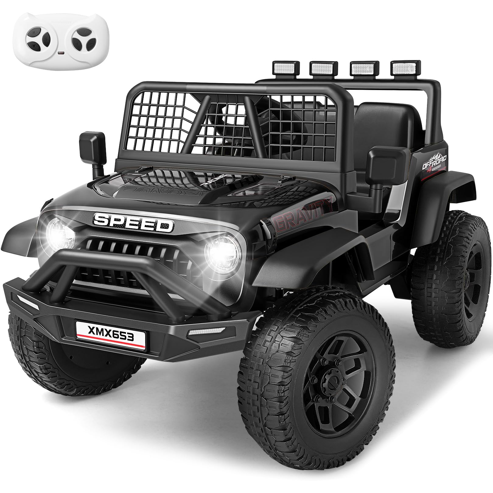Hikole 24V Ride on Toys for Big Kids, Kids Electric Car with Parent Remote, 2  100W Motors, Shock Springs, Fast/Slow Speeds, Dri