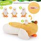 Auspicious Beginning Banana Duck Plush Family - 20'' Cotton Mommy & 4 Baby Ducks - Cute Kawaii Gifts for Kids, Boys & Girls