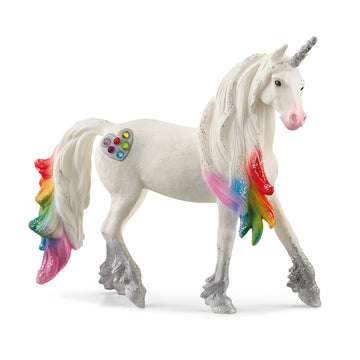 Schleich Bayala, Unicorn Toys For Girls And Boys, Rainbow Love Unicorn Stallion With Glitter And Rhinestone Details, Ages 5+, Multicolor, 4.5 Inch