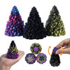 3 Pack Impossible Cone ,Spiral Cone Fidget Toys - Christmas Pine Cone Design with 3-Tier Stackable Spirals,3D Printed Desk Decor