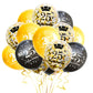 Jonhamwelbor Happy 25Th Birthday Anniversary Balloons (15Pcs 12Inch) 25 Year Old Balloons Decorations 25Th Black And Gold Latex