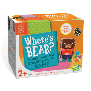 Peaceable Kingdom Where's Bear? Stacking Block Game, Wood, Medium, Multicolor for 2 Year Olds