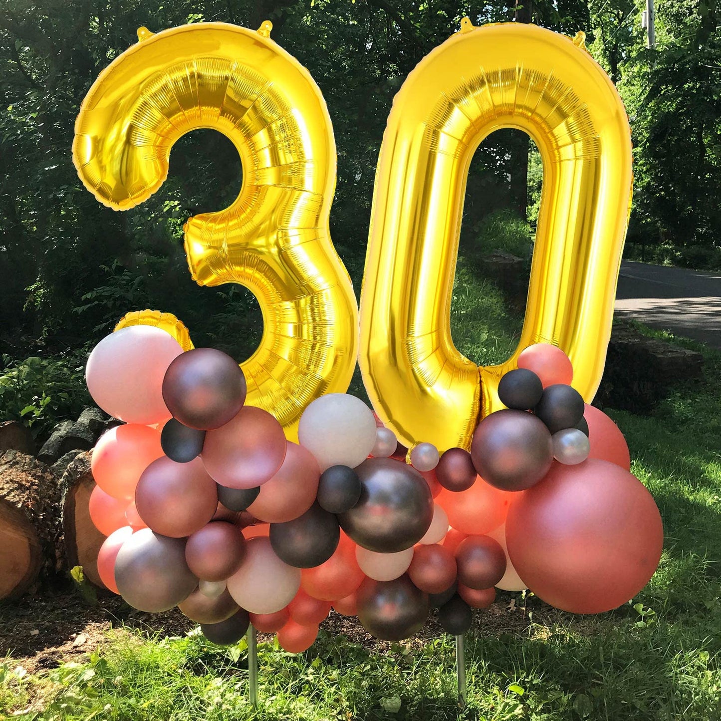 40 Inch Gold 30 Number Balloons, Jumbo Foil Helium Balloons For 30Th Birthday Party Decorations Supplies / 30Th Anniversary Even