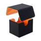 Vault X Exo-Tec® Modular Sideloading Deck Box Module For 100+ Tcg Cards. Detachable Magnetic Lid. Fits Commander & Standard Trading Cards. (Black/Electric Orange)