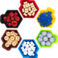 Feldherr Shell Expansion Pack - 6 Single-Colored Token Trays For Board Game Accessories, Tokens, Meeples And Other Small Items,