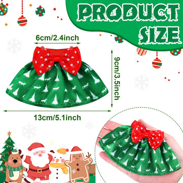 6 Pieces Santa Clothing Elf Dance Skirt Set Christmas Elf Skirts For Christmas Doll Holiday Decorations (Not Include Doll)(Stylish Style)
