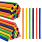 60 Pieces Rhythm Sticks For Kids Bulk, 12 Inch Wood Lummi Sticks Music Classroom Percussion Instruments, 6 Colors