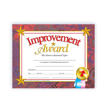 Flipside Products Improvement Award Certificate, Recognition, Award Student Achievement, Incentive, Hayes, Full-Color, 8.5'' X 1