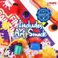 J MARK Complete Toddler Washable Finger Paint Set, Sponge Painting Tools, Large Finger Paint Pad, Tempera Finger Paints, Smock a