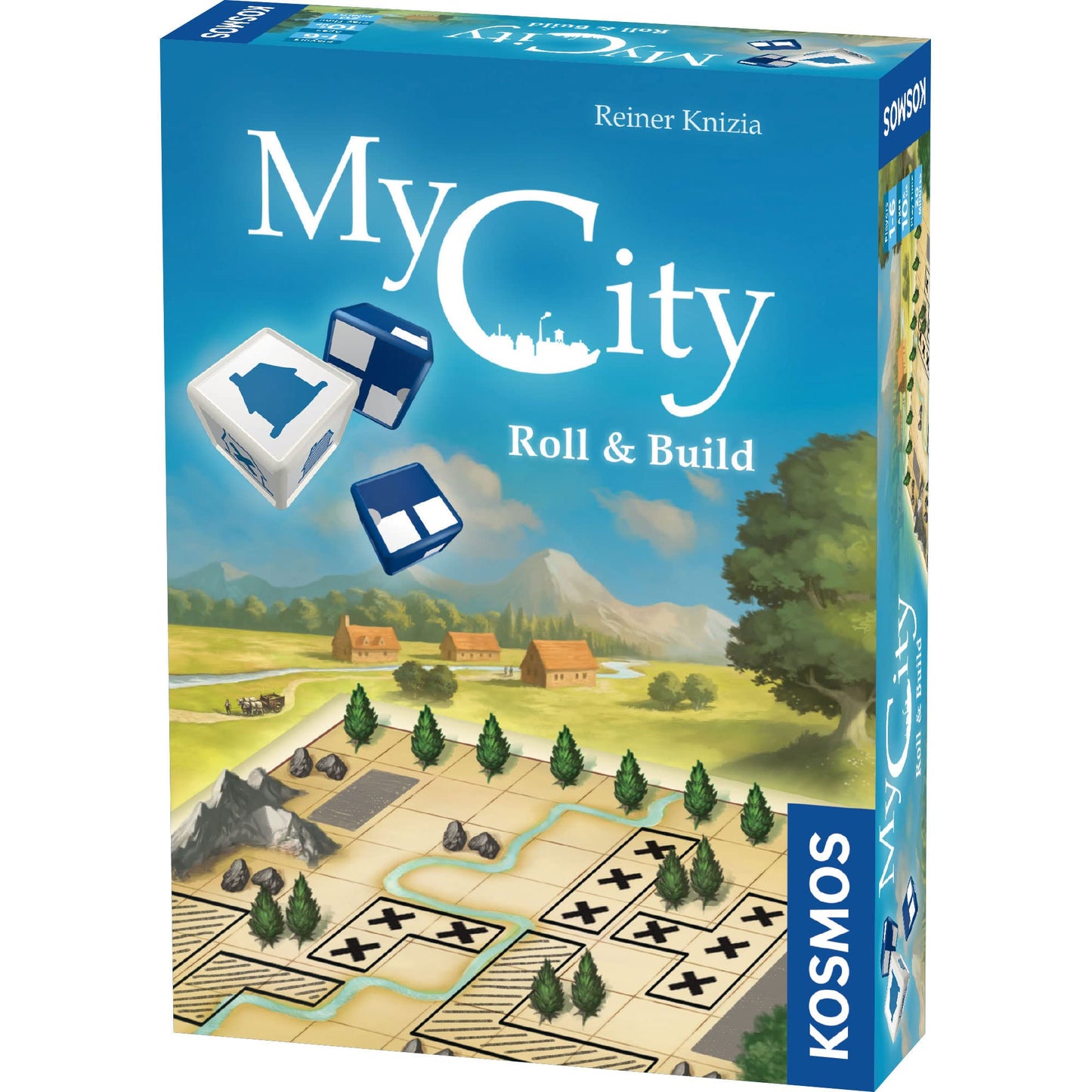 Thames & Kosmos My City Roll and Build Board Game | Fast-Paced Dice Game for 1-6 Players | Cardboard | Model 682385 | Gold
