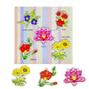 FunBlast Wooden Board for Kid  Flowers Wooden Board for Kids with Knobs, Wooden Puzzle Board, Montessori Wooden Learning Board 