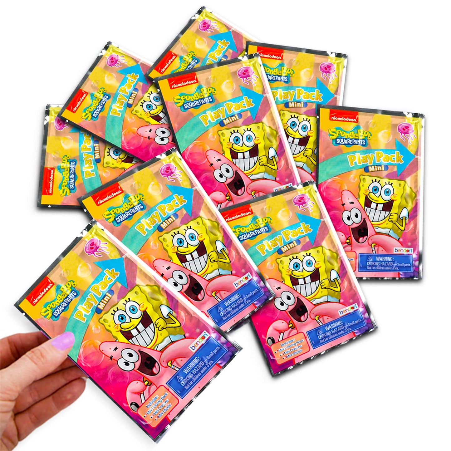 Viacom Spongebob Squarepants Mini Party Favors Set for Kids - Bundle with 24 Mini Spongebob Grab n Go Play Packs with Coloring P