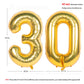 40 Inch Gold Number Balloons Helium Foil Mylar Balloon Birthday Party Banquet Decoration 30