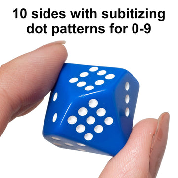 Learning Advantage Subitizing Dice - Set Of 6 - Hands On Math Manipulative - Teach Early Numeracy - Math Games For Kids