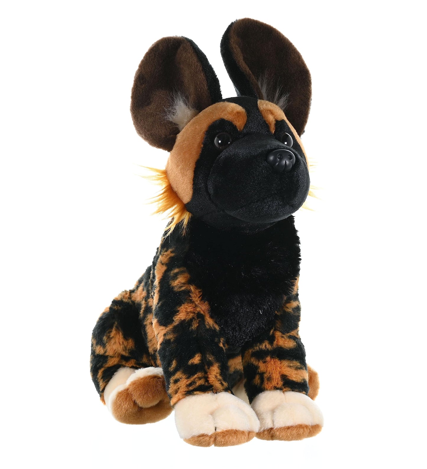 WILD REPUBLIC African Wild Dog Plush Toy, 12" Multi-Color Cuddlekins Stuffed Animal, Model 10900
