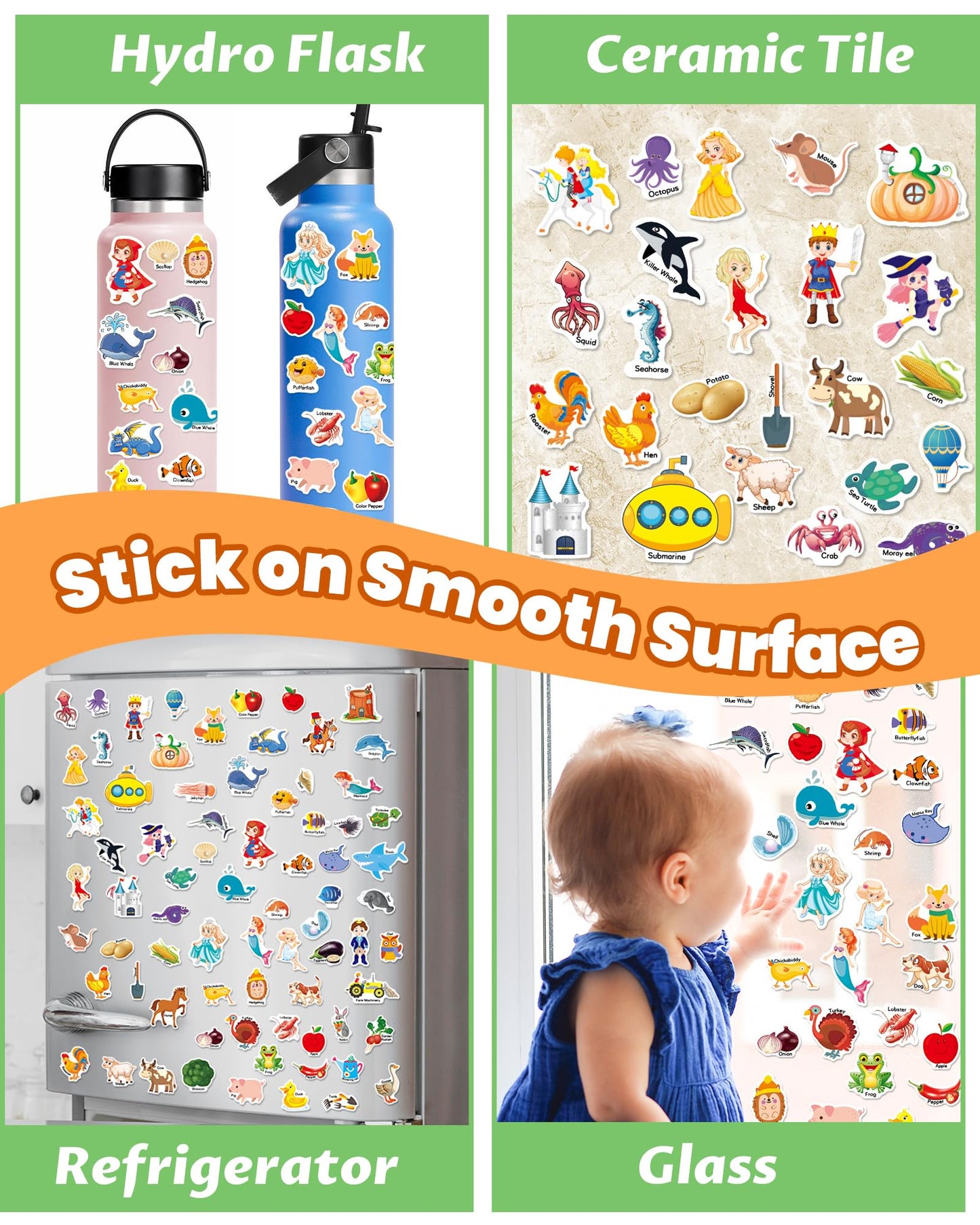 Walenced Reusable Sticker Book For Toddlers 2-4 Years, 3 Sets Stickers For Kids, Toddler Sticker Book Ages 1-3, 113 Pcs Toddler