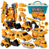 Magnetic Transform Engineering Car Assembled Toys, Construction Vehicles Toys With Storage Box, Transforming Robot Toys Magnetic Blocks For Kids Age 3+ Outdoor Toddler Activities Toys(35 Pcs)