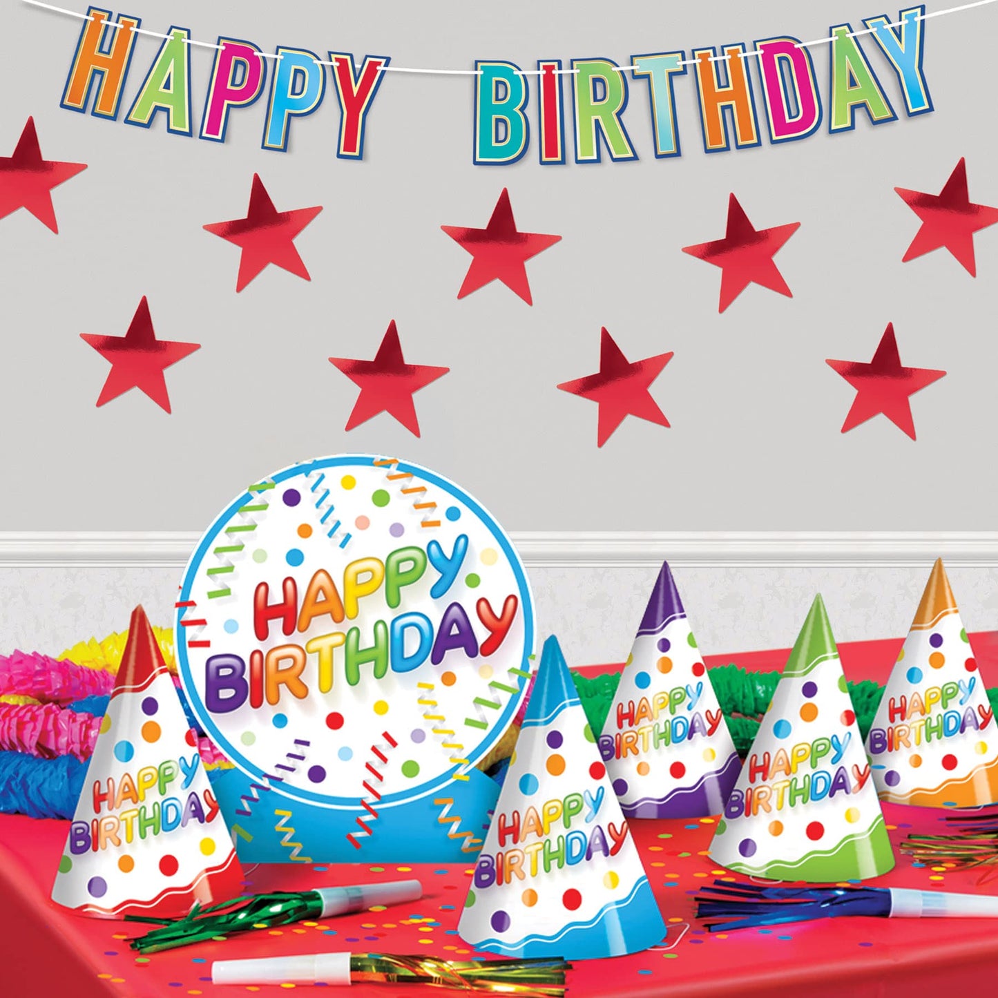 Beistle 36 Piece Durable Paper Red Star Cut Outs For Christmas New Year Hanging D  cor Birthday Party Classroom Bulletin Board S