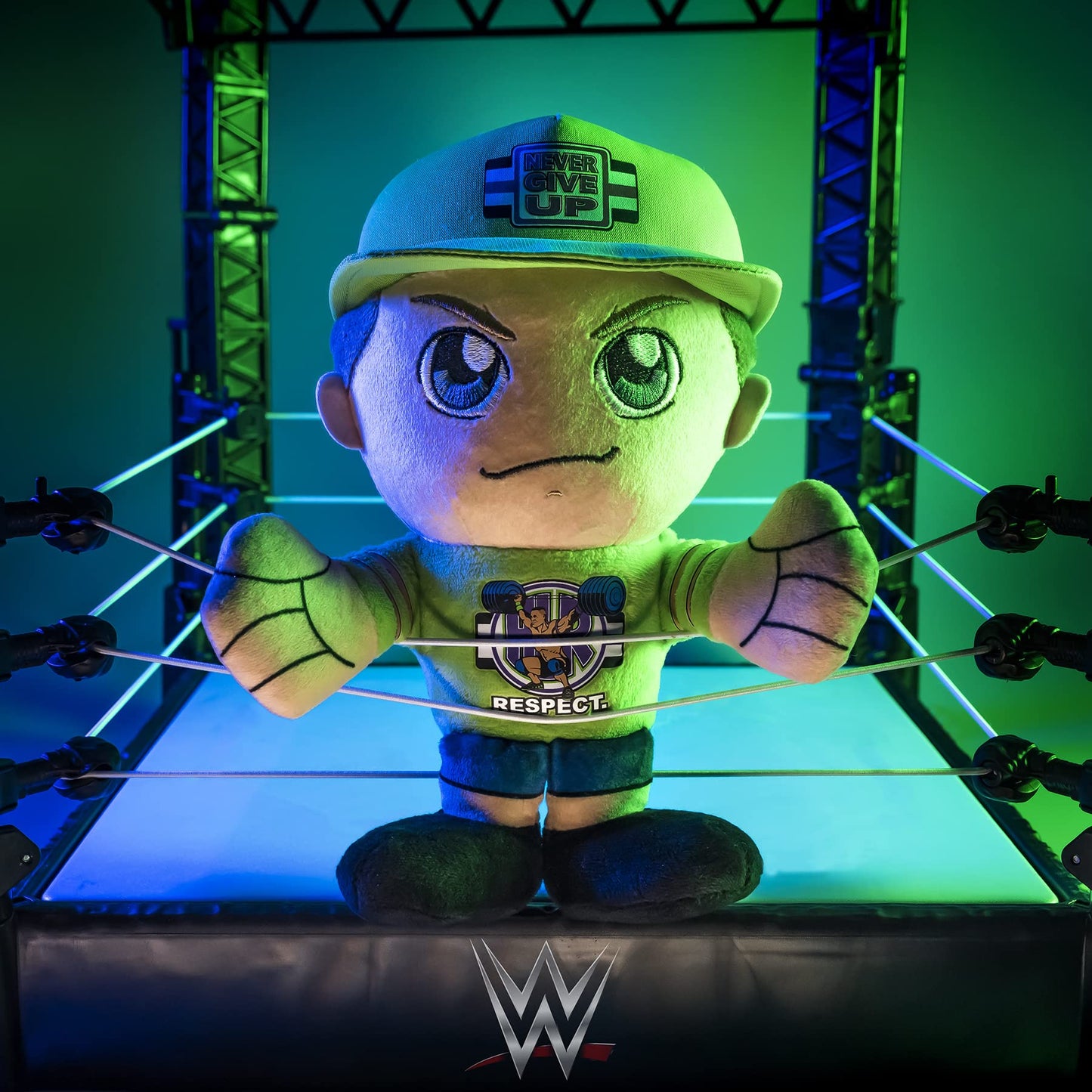 Bleacher Creatures John Cena Plush Toy - 8" Soft Chibi Doll, Crystal Velboa Polyester, WWE Wrestling Superstar