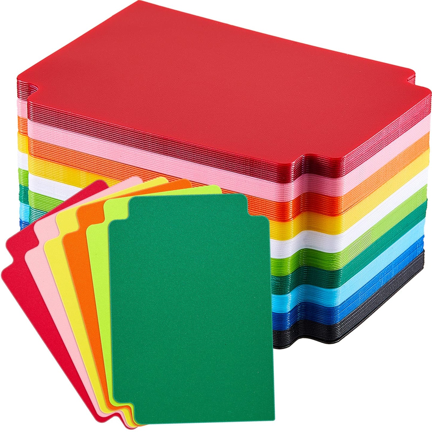 Trading Card Dividers Multicolor Card Page Dividers Frosted Plastic Separator With Tabs For Games Sports, 2.7 X 3.8 Inches(100 P