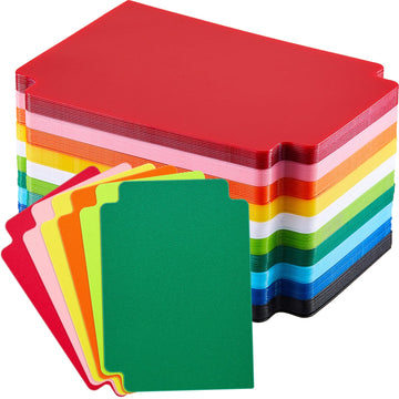 Trading Card Dividers Multicolor Card Page Dividers Frosted Plastic Separator With Tabs For Games Sports, 2.7 X 3.8 Inches(100 P
