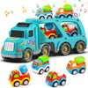Veslier Toy Trucks Car For 1 2 3 4 5 Year Old Toddlers Boys Girls,Trucks Toys 5 In 1 Construction Vehicles Toys For Kids Boys Gi