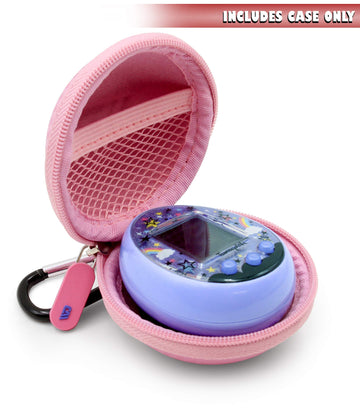 Casematix Pink Carry Case Compatible With Tamagotchi On Virtual Interactive Pet Game, Includes Compact Case Only