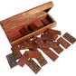 Tosqp27 Gift Domino Set Game 28 Piece Dominoes Tiles Handcrafted Classic Numbers Table Game With Wooden Storage Case