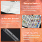FLAJZ 9 Pocket Trading Card Binder with Zipper - Comes with 50 Pages of 9-Slot Card Sleeves  Holds 900 Cards  Fits Standard Size Trading Cards  Compatible with TCG  MTG  Sports Cards...