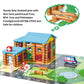 Wondertoys 239 Pieces Real Wood Logs Set Ages 3+, Classic Building Log Gift Set For Boys/Girls- Creative Construction Engineering - Top Blocks Game Kit - Preschool Education Toy